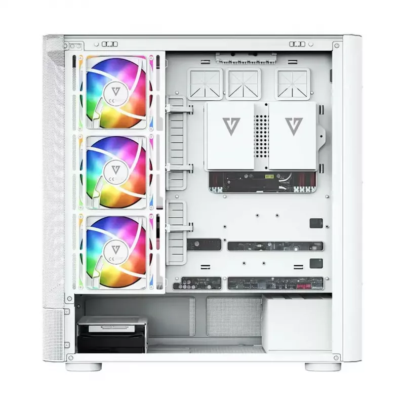 Case per computer MODECOM VOLCANO AQ400 ARGB MIDI Tower, bianco