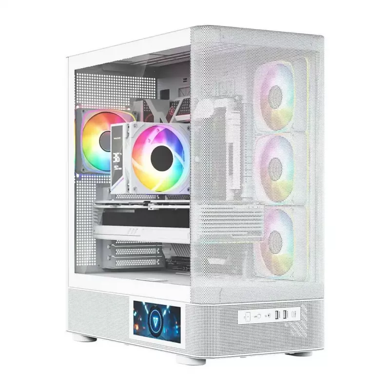 Case per computer MODECOM VOLCANO AQ400 ARGB MIDI Tower, bianco
