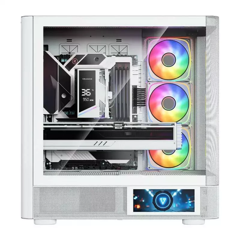 Case per computer MODECOM VOLCANO AQ400 ARGB MIDI Tower, bianco