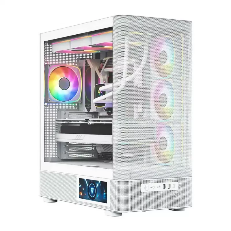 Case per computer MODECOM VOLCANO AQ400 ARGB MIDI Tower, bianco