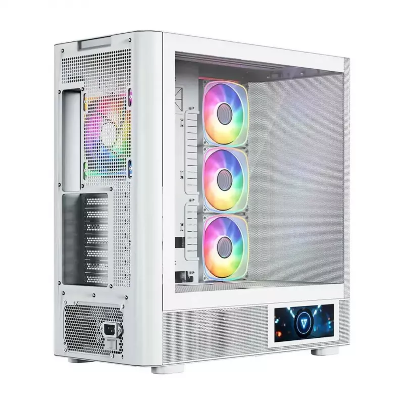Case per computer MODECOM VOLCANO AQ400 ARGB MIDI Tower, bianco