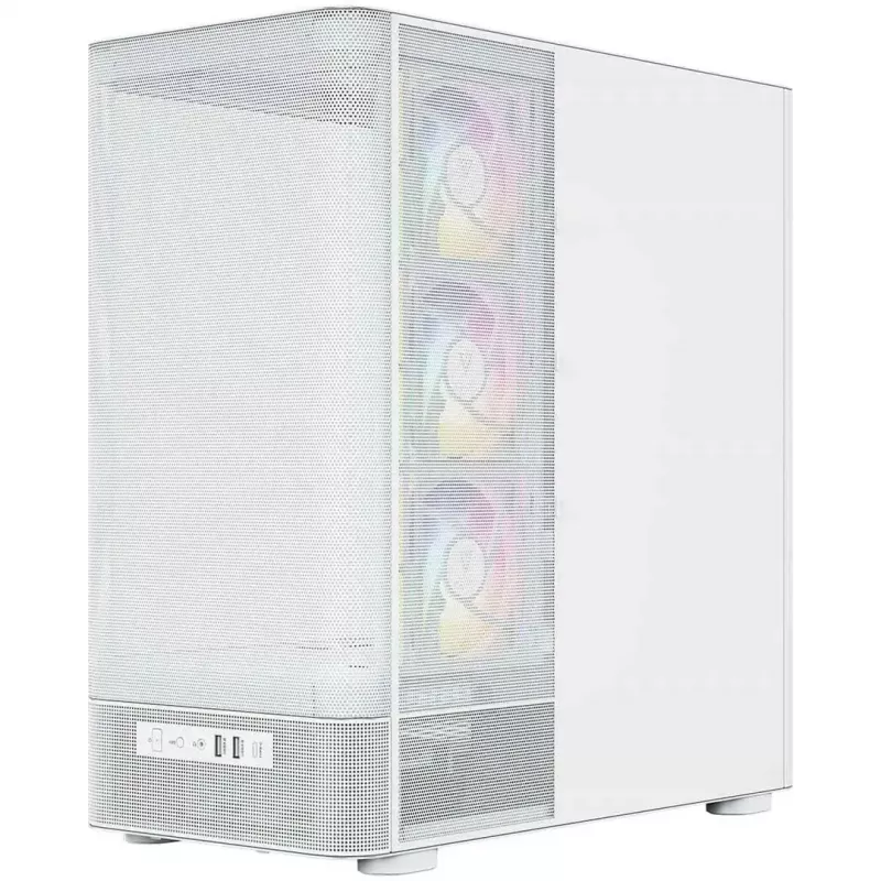 Case per computer MODECOM VOLCANO AQ400 ARGB MIDI Tower, bianco