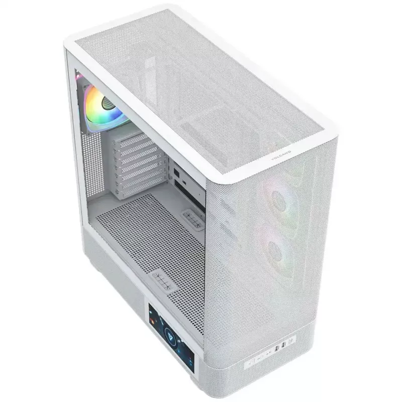 Case per computer MODECOM VOLCANO AQ400 ARGB MIDI Tower, bianco