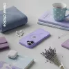 Custodia Crong Hybrid Matte Magnetic MagSafe per iPhone 17 — lavanda traslucido, PC+TPU