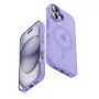 Custodia Crong Hybrid Matte Magnetic MagSafe per iPhone 17 — lavanda traslucido, PC+TPU