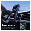 Custodia Crong Hybrid Matte Magnetic MagSafe per iPhone 17 Pro Max – PC+TPU, navy traslucido