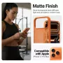 Custodia Crong Hybrid Matte Magnetic MagSafe per iPhone 17 Pro Max – PC+TPU, arancione traslucido