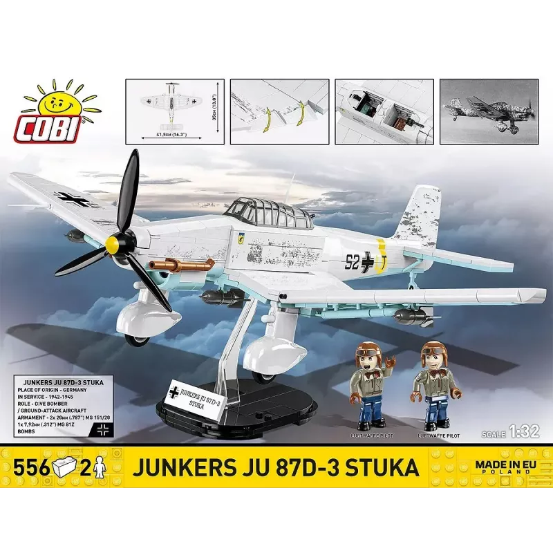 Set di costruzioni Cobi Blocks Junkers JU 87D-3 Stuka 556 pezzi
