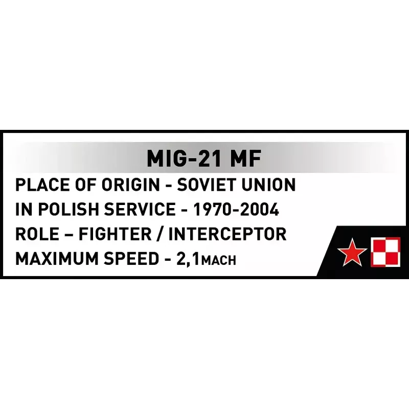 Mattoncini da costruzione Cobi MiG-21 MF set da 381 pezzi – modellino giocattolo da costruire