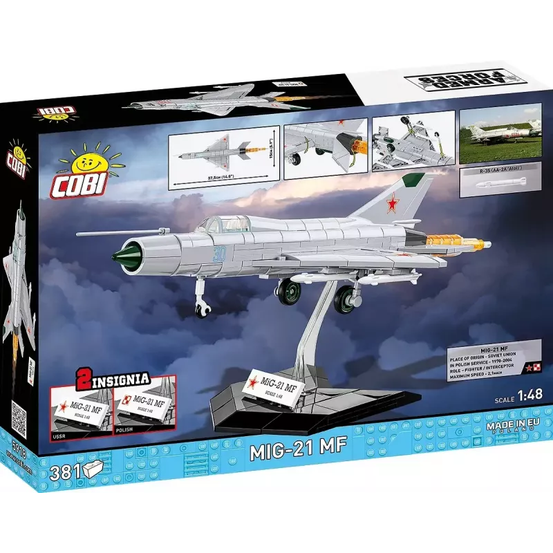 Mattoncini da costruzione Cobi MiG-21 MF set da 381 pezzi – modellino giocattolo da costruire