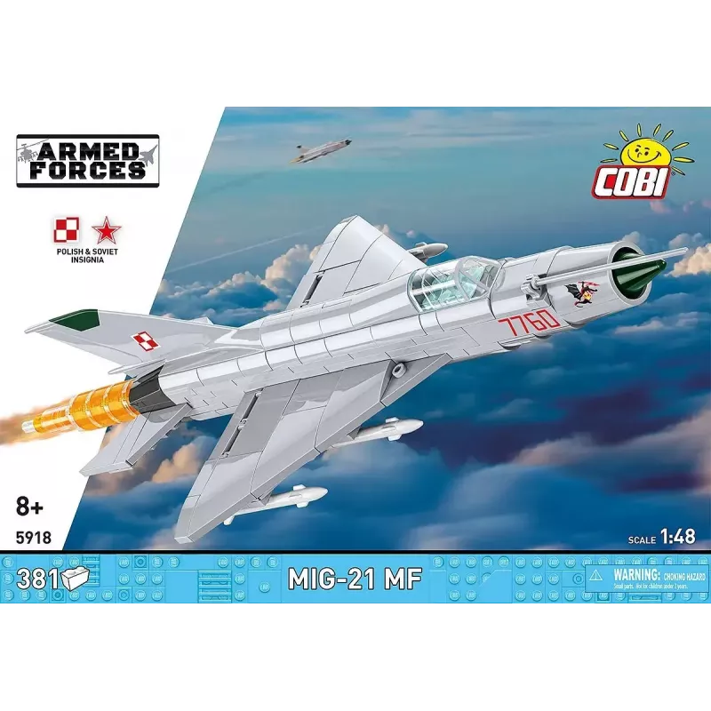 Mattoncini da costruzione Cobi MiG-21 MF set da 381 pezzi – modellino giocattolo da costruire