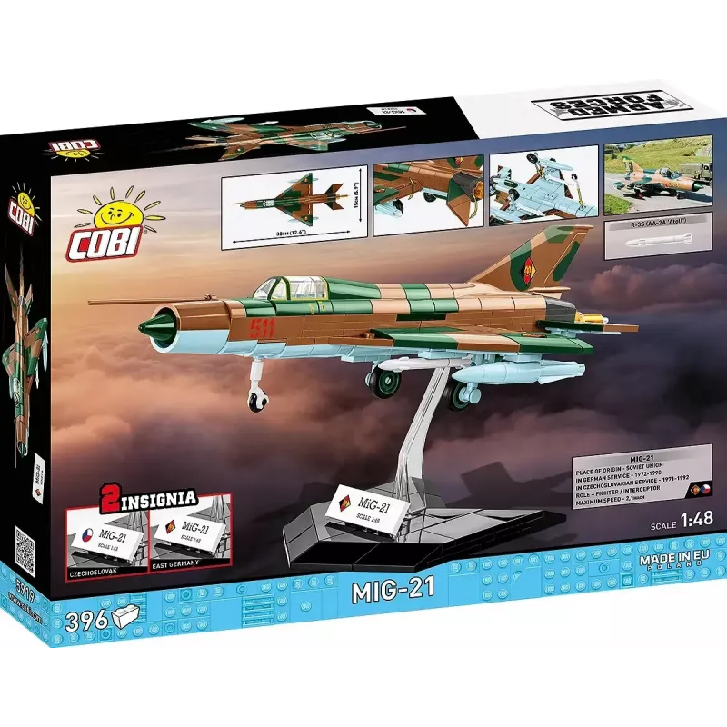 Kit di montaggio Cobi MiG-21 396 pezzi – set di costruzioni Cobi Blocks