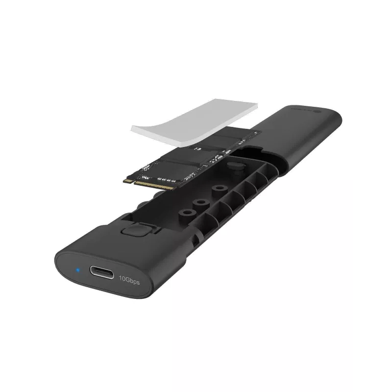 Case per M.2 NVMe ICY BOX con USB 3.2 Gen 2 Type-C, case per SSD, M.2, PCI Express, 10 Gbit/s, Hot-Swap, nero