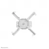 Supporto da soffitto per proiettore Neomounts CL25-530WH1 — completamente orientabile, carico max. 45 kg, altezza 25,5 cm, bianco