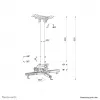 Supporto da soffitto per proiettore Neomounts CL25-540WH1 – h 60,5–90,5 cm – montaggio semplice – completamente orientabile