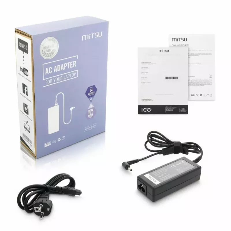 Alimentatore MITSU ZM/AS19342E 19V 3,42A per laptop e dispositivi portatili