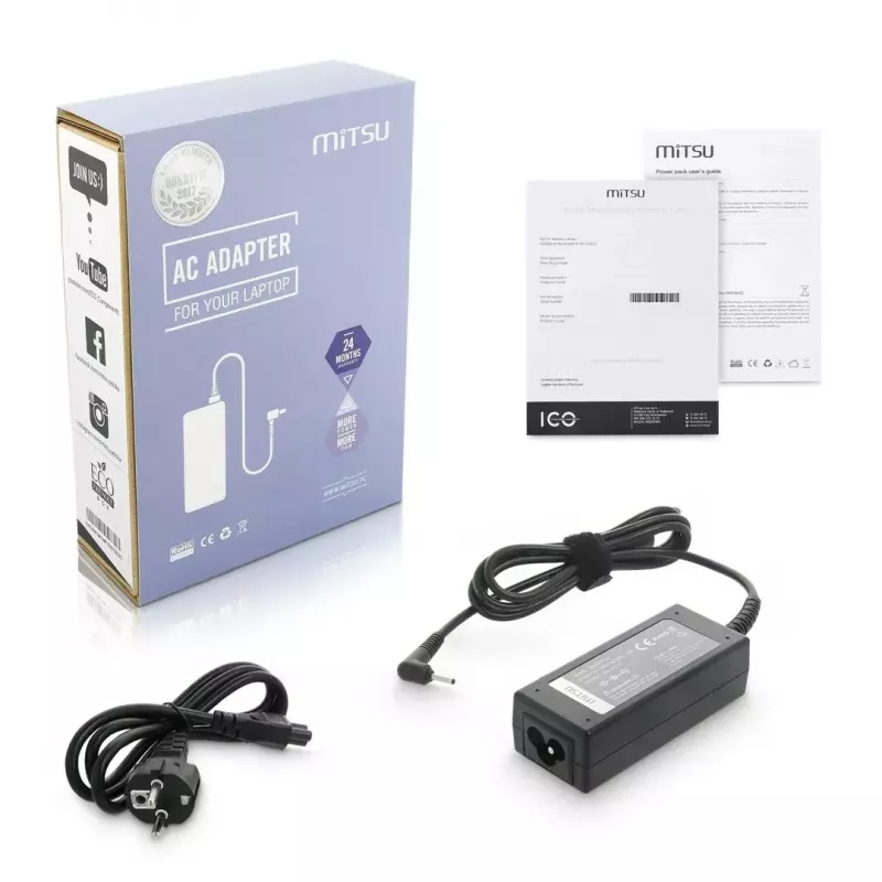 Alimentatore MITSU ZM/AS19342E 19V 3,42A per laptop e dispositivi portatili