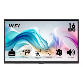 Monitor TV portatile MSI PRO MP165 E6 monitor portatile nero 39,6 cm (15,6