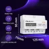 Contatore di energia trifase per guida DIN QOLTEC 50978 — 400 V, 100 A