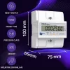 Contatore di energia trifase QOLTEC 50980 — 400 V, 100 A con reset