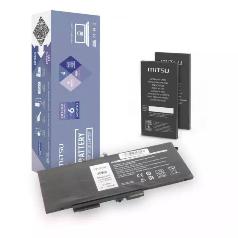 Batteria ricaricabile per laptop MITSU 5BM335 per Dell, 6000 mAh