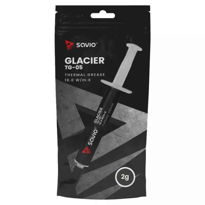 Pasta termica SAVIO TG-05 2g — conduttività termica 18 W/m·K, 2 ml