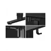 Scrivania gaming dritta Huzaro Hero 8.2 nero MDF rettangolare 1200x600 mm, regolabile in altezza 720–1180 mm, portata 80 kg