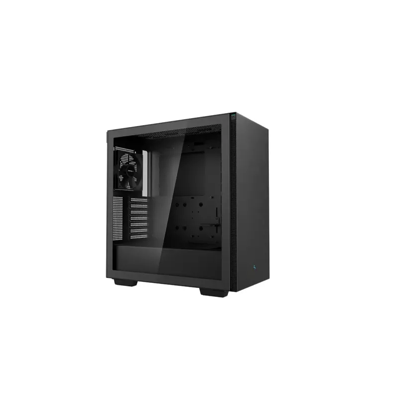 Case PC DeepCool CH510 Midi Tower nero — vetro temperato, microATX/ATX, supporta radiatori da 360 mm anteriori/superiori, lunghezza massima GPU 38 cm, alimentatore in basso, 7 slot di espansione