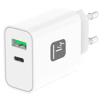 Caricabatterie mobile Techly IPW-USB-30WACG universale bianco AC ricarica rapida per interni