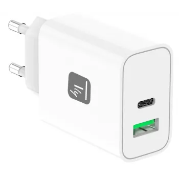 Caricabatterie mobile Techly IPW-USB-30WACG universale bianco AC ricarica rapida per interni