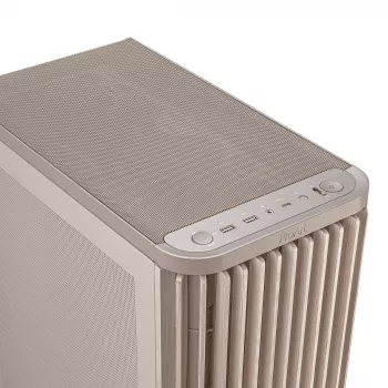 Case PC ASUS ProArt PA401 Wood Mesh PWM Beige — ATX, legno, 2×160 mm frontali, 1×120 mm posteriori, 2×3,5 pollici + 2×2,5 pollici vani