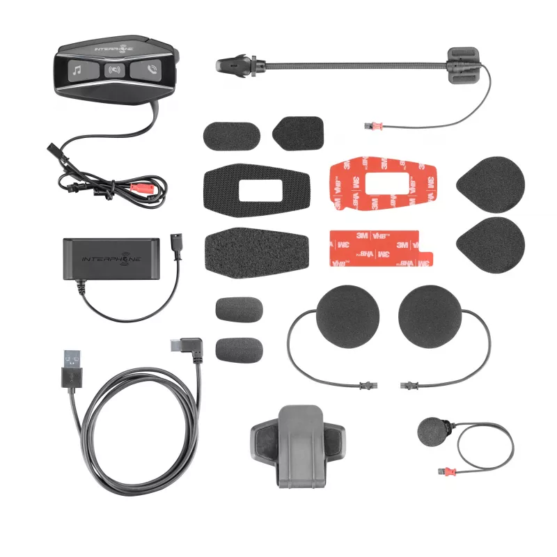 Interphone U-COM 16, 1600 m, A2DP, AVRCP, nero, impermeabile, IP67, 8 h