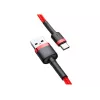 Cavo USB-A a USB-C Baseus Cafule — USB 2.0 A→C, supporto ricarica QC3.0, treccia in nylon, rosso