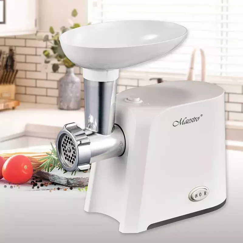 Tritacarne Maestro MR852, 1000 W, bianco, lama in acciaio inox, funzione retromarcia