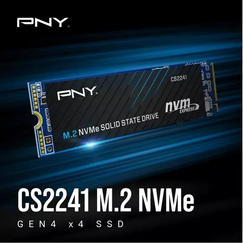 SSD interna PNY M.2 2280 512 GB M280CS2241-512-BLK, SATA/NVMe non specificato