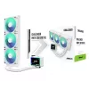 ASROCK Challenger 360 Digital ARGB White — dissipatore a liquido per CPU da 360mm, illuminazione ARGB digitale, finitura bianca