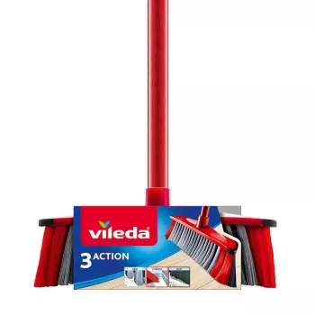 Scopa VILEDA Indoor setole dure, tecnopolimero, manico 1300 mm, testa 280×60 mm
