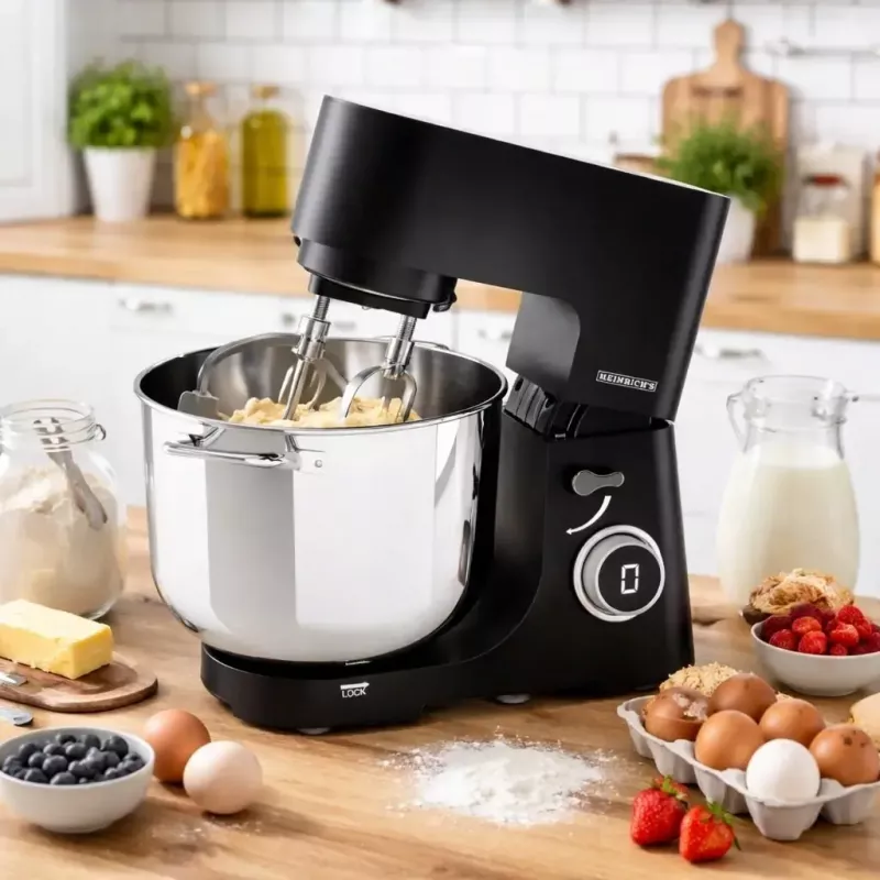 Robot da cucina HEINRICH'S HKM 8150 — robot da cucina multifunzione da piano di lavoro, nero