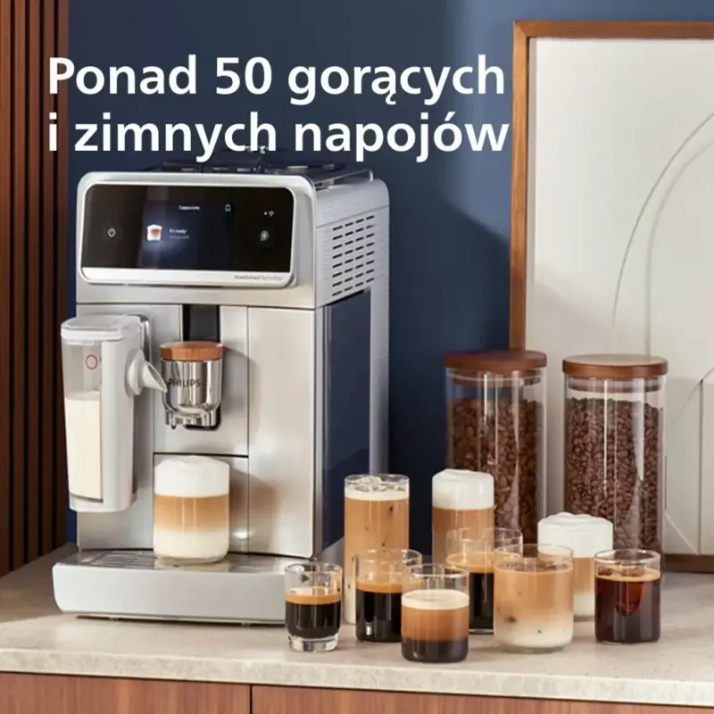 Macchina per caffè Philips Series 8000 Café Aromis EP8757/20, argento, 1.500 W