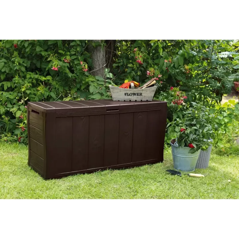 Scatola contenitore Keter Sherwood rettangolare resina marrone 270L 1170mm