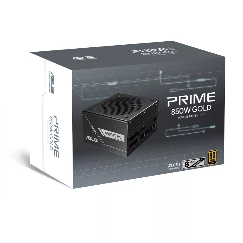 Alimentatore ASUS Prime -850G 850W ATX 20+4-Pin, 80 PLUS Gold, nero