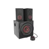 Set di diffusori GENESIS Helium 610BT 2.1, 60 W RMS, Bluetooth, con filo, rosso/nero, subwoofer compatto
