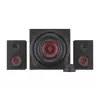 Set di diffusori GENESIS Helium 610BT 2.1, 60 W RMS, Bluetooth, con filo, rosso/nero, subwoofer compatto