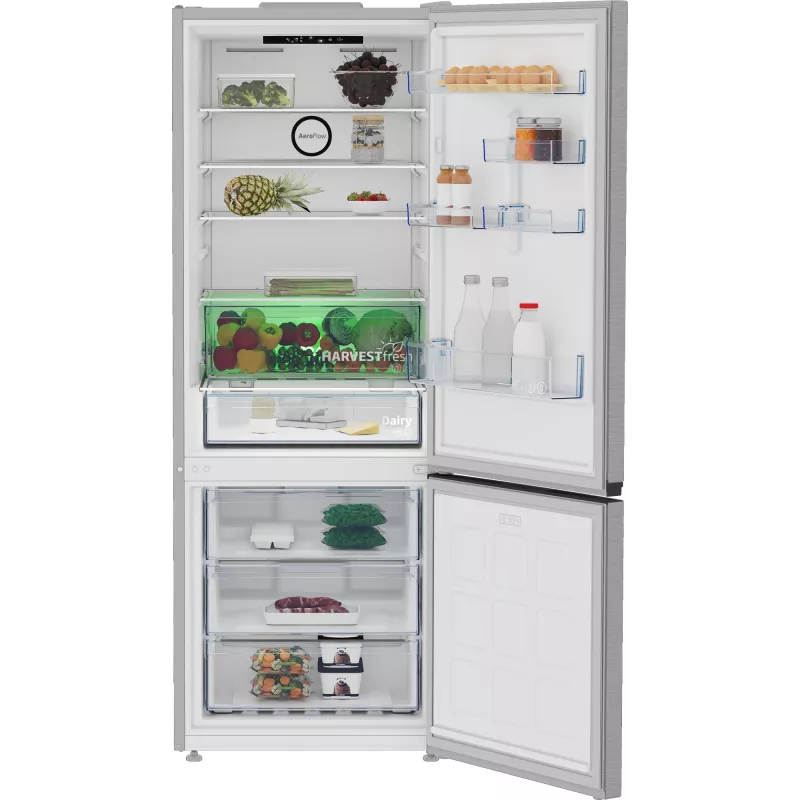 Frigorifero combinato Beko B3RCNE564HXB freestanding 490 L Argento