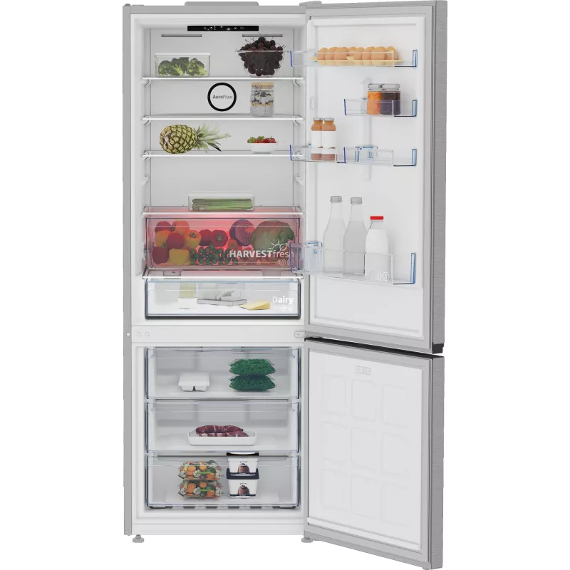 Frigorifero combinato Beko B3RCNE564HXB freestanding 490 L Argento