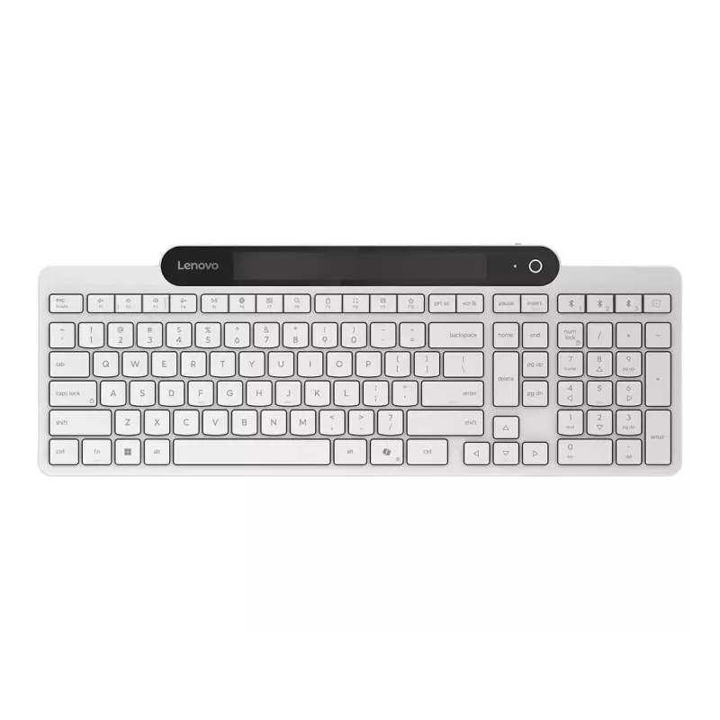 Tastiera Bluetooth wireless Lenovo 800 — layout inglese US, autoalimentata, bianca