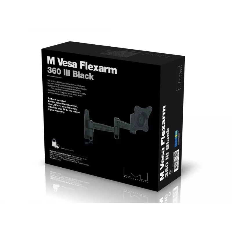 Braccio supporto Multibrackets M VESA Flexarm 360 III nero 75 100 200