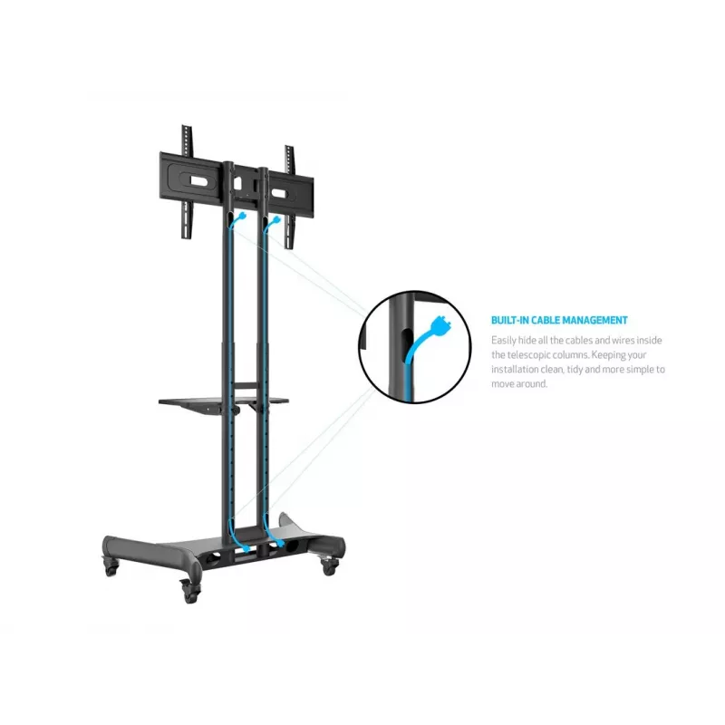 Multibrackets M Public Floorstand Basic 150 con ripiano e supporto per telecamera