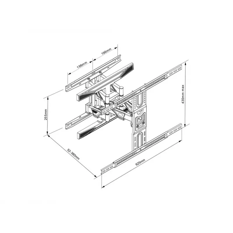 Supporto full motion per due monitor Multibrackets M VESA Flexarm L