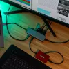 Targus Dual Video Mobile Dock con 140W EPR Pass-Thru, con filo, USB 3.2 Gen 2 (3.1 Gen 2) Type-C, 140 W, 1000 Mbit/s, grigio, 10 Gbit/s